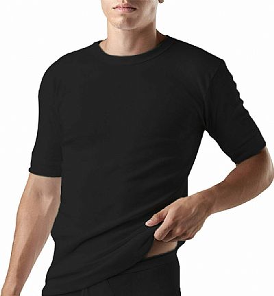 Apple Boxer ανδρικό t/shirt classic με μανίκι 3/4 και στρογγυλή λαιμόκοψη 0410150Β Μαύρο