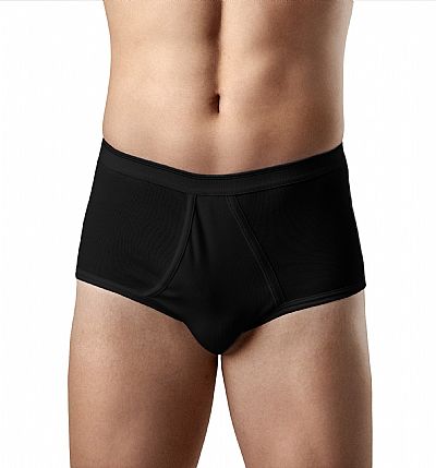 Apple Boxer ανδρικό σλιπάκι Classic με εξωτερικό λάστιχο 0210150 Μαύρο